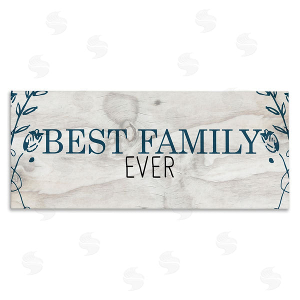 stupell industries Kim Allen | Best Family Ever Blue Typography Wall Art