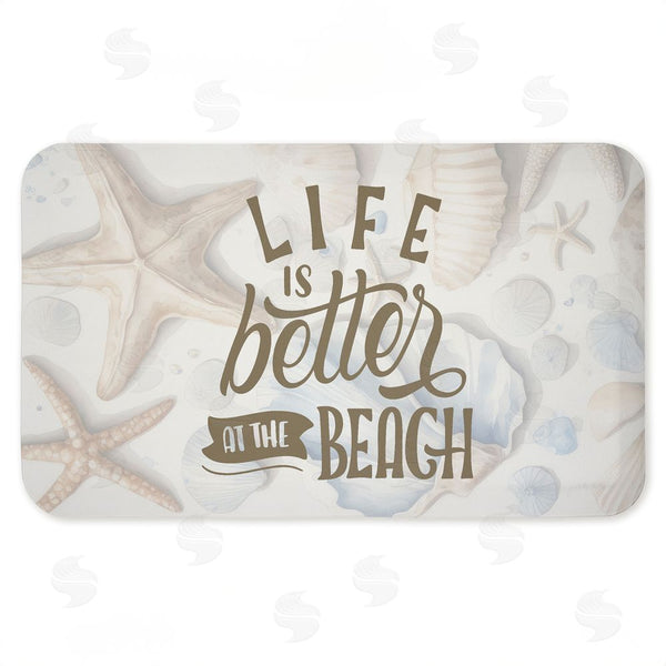 stupell industries Kim Allen | Better At Beach Seashells Anti-Fatigue Mat
