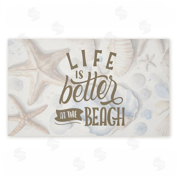 stupell industries Kim Allen | Better At Beach Seashells Non-Woven Door Mat