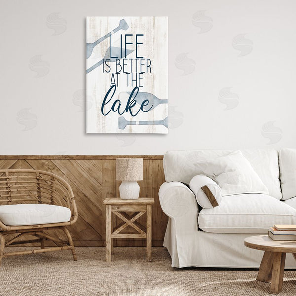 Stupell Industries Kim Allen | Better At Lake With Oars Wall Art