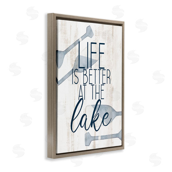 Stupell Industries Kim Allen | Better At Lake With Oars Wall Art