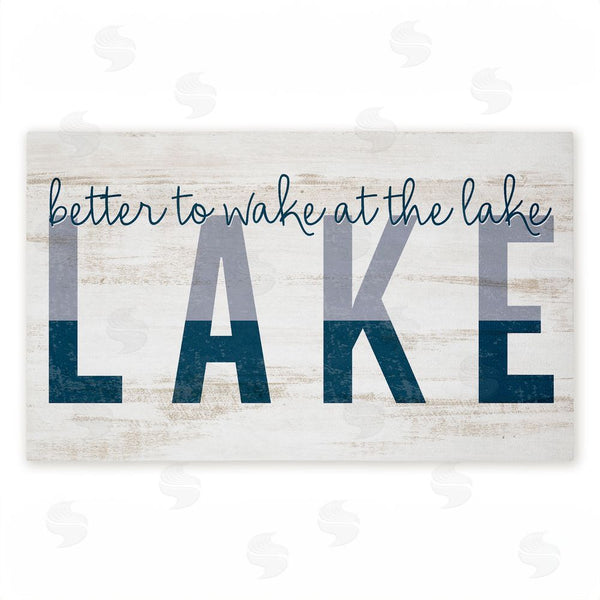 stupell industries Kim Allen | Better To Wake At Lake Non-Woven Door Mat