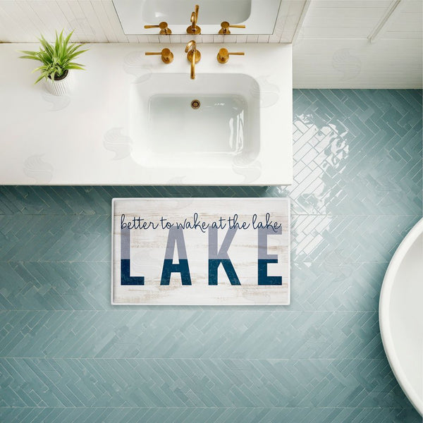 Stupell Industries Kim Allen | Better To Wake At Lake Plush Bath Mat
