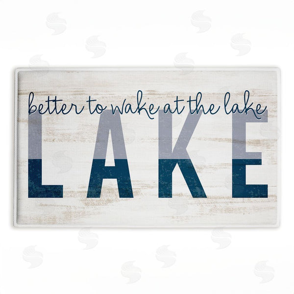 stupell industries Kim Allen | Better To Wake At Lake Plush Bath Mat