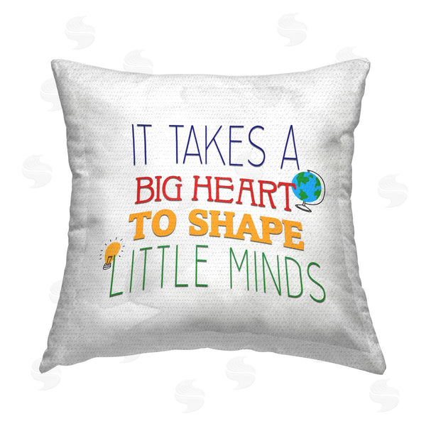 Stupell Industries Kim Allen | Big Heart To Shape Little Minds Printed Throw Pillow