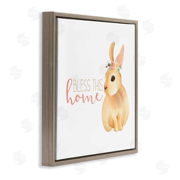 Stupell Industries Kim Allen | Bless This Home Bunny Wall Art