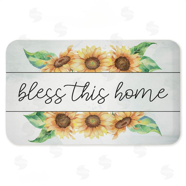 stupell industries Kim Allen | Bless This Home Sunflowers Anti-Fatigue Mat