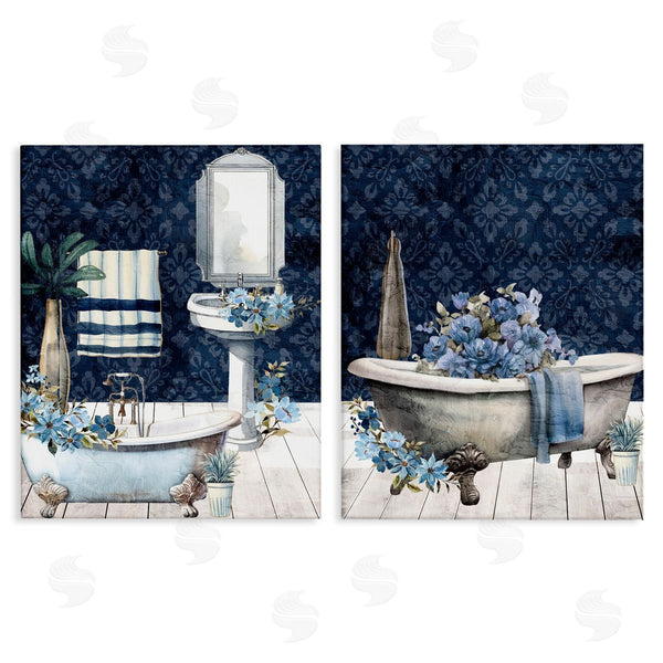 stupell industries Kim Allen | Blue Bath Floral Interior