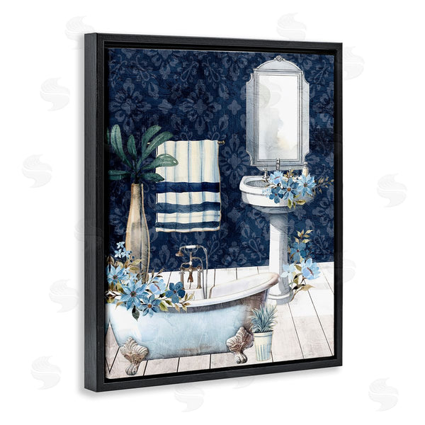 Stupell Industries Kim Allen | Blue Bath Floral Scene