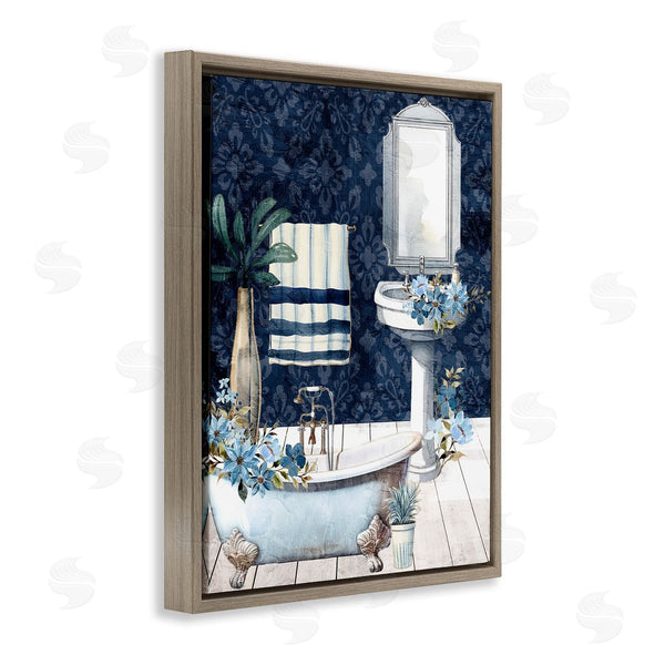 Stupell Industries Kim Allen | Blue Bath Floral Scene