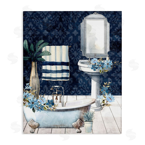 stupell industries Kim Allen | Blue Bath Floral Scene