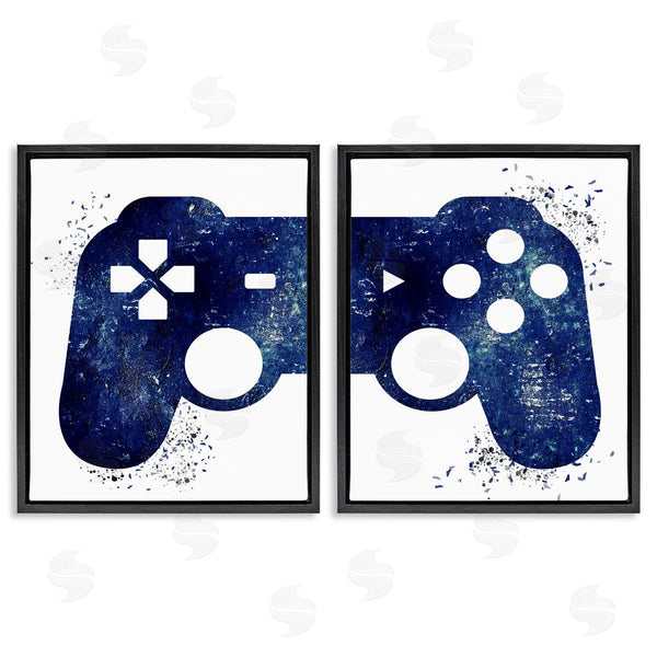 Stupell Industries Kim Allen | Blue Controller Modern Speckles Wall Art