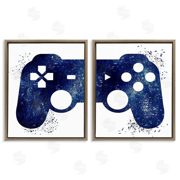 Stupell Industries Kim Allen | Blue Controller Modern Speckles Wall Art