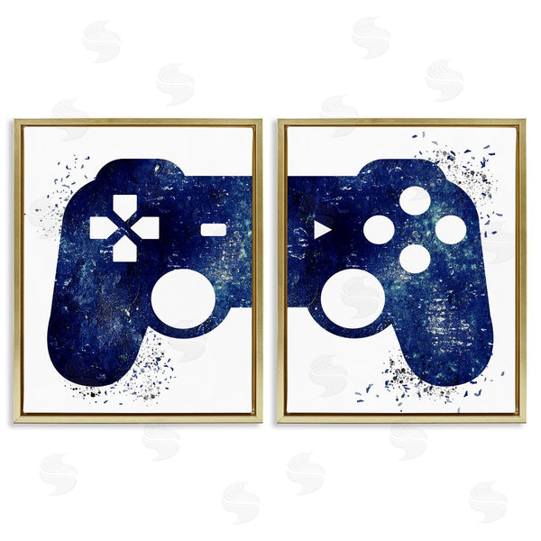 Stupell Industries Kim Allen | Blue Controller Modern Speckles Wall Art