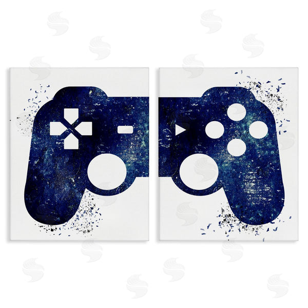 stupell industries Kim Allen | Blue Controller Modern Speckles Wall Art