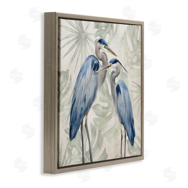 Stupell Industries Kim Allen | Blue Heron Palm Leaves