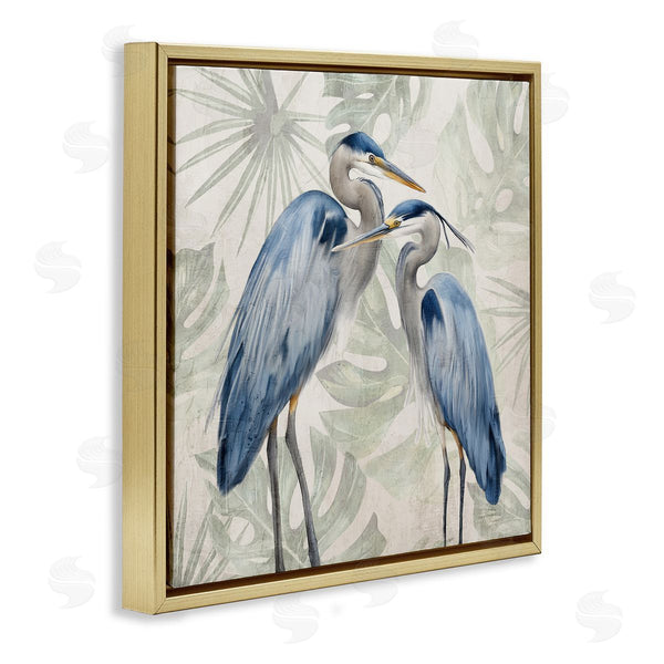 Stupell Industries Kim Allen | Blue Heron Palm Leaves