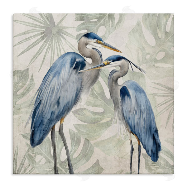 stupell industries Kim Allen | Blue Heron Palm Leaves