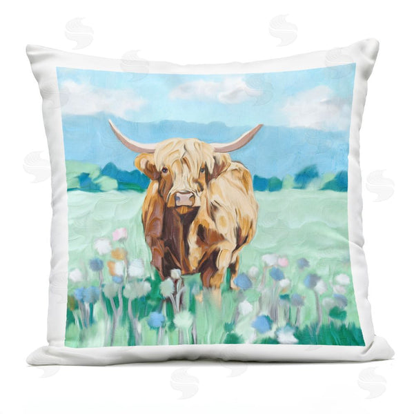 Stupell Industries Kim Allen | Blue Sky Highland Throw Pillow