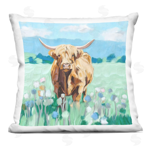 stupell industries Kim Allen | Blue Sky Highland Throw Pillow