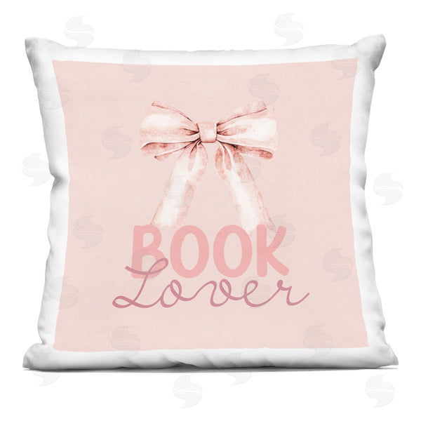 stupell industries Kim Allen | Blush Pink Book Lover Printed Throw Pillow