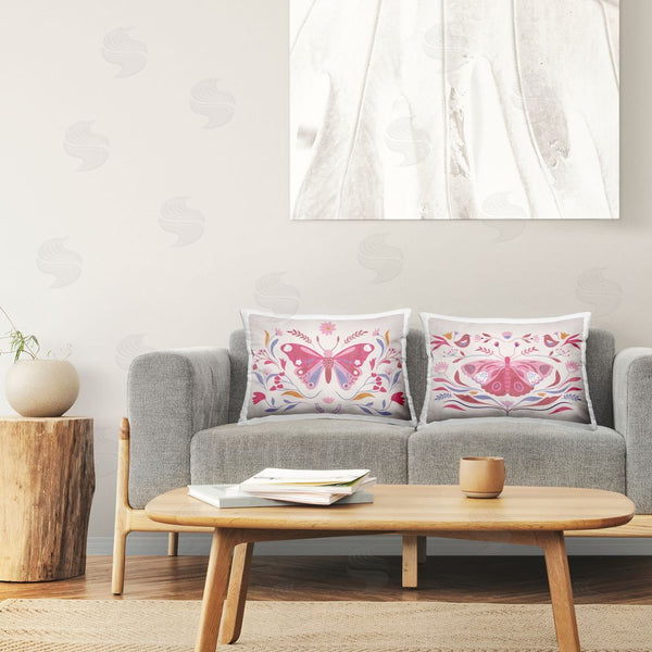 Stupell Industries Kim Allen | Boho Folk Butterflies Throw Pillow