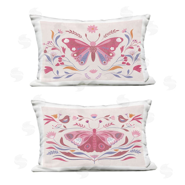 Stupell Industries Kim Allen | Boho Folk Butterflies Throw Pillow