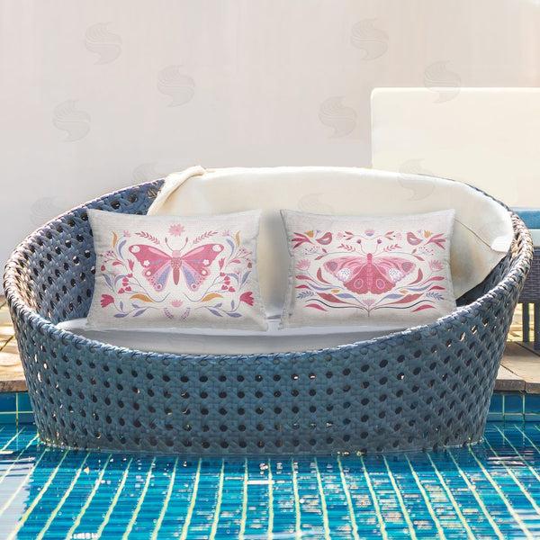 Stupell Industries Kim Allen | Boho Folk Butterflies Throw Pillow