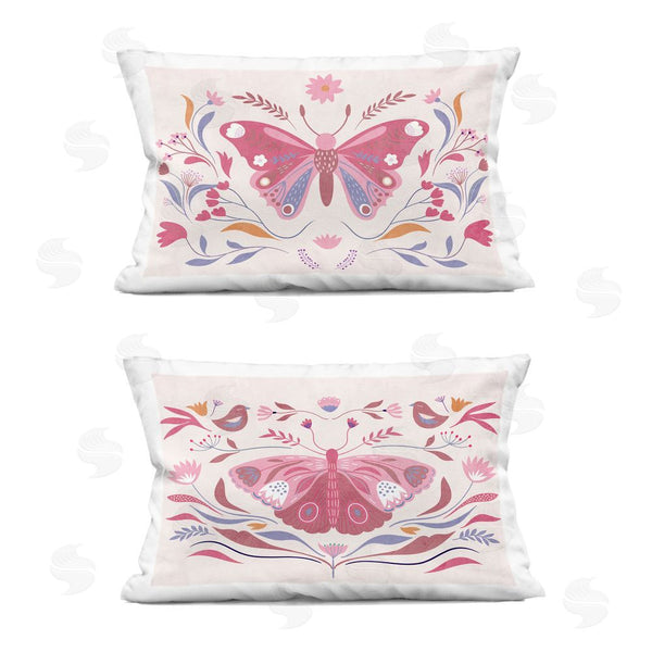 Stupell Industries Kim Allen | Boho Folk Butterflies Throw Pillow