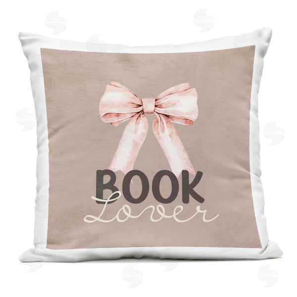 Stupell Industries Kim Allen | Book Lover With Bow Printed Throw Pillow