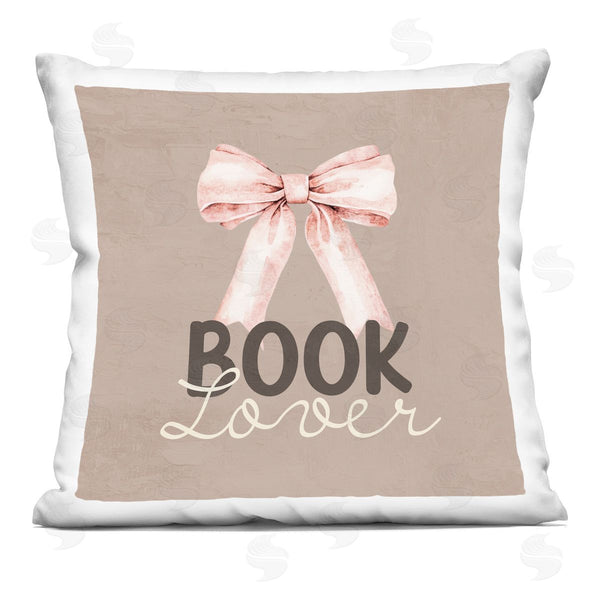 stupell industries Kim Allen | Book Lover with Bow Printed Throw Pillow