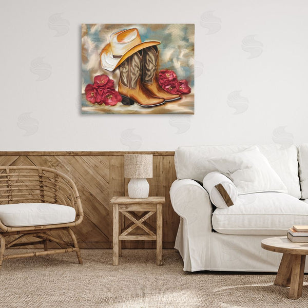 Stupell Industries Kim Allen | Boots & Floral Bunches Wall Art