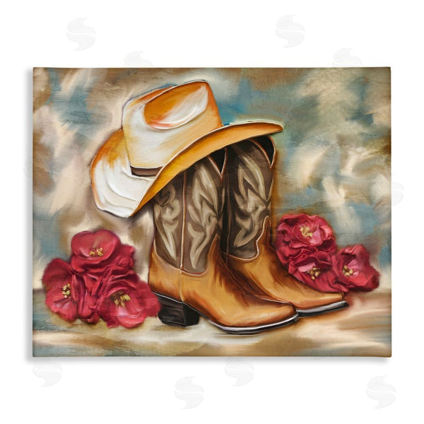 stupell industries Kim Allen | Boots & Floral Bunches Wall Art