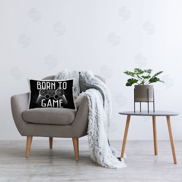 Stupell Industries Kim Allen | Born To Game Retro Throw Pillow