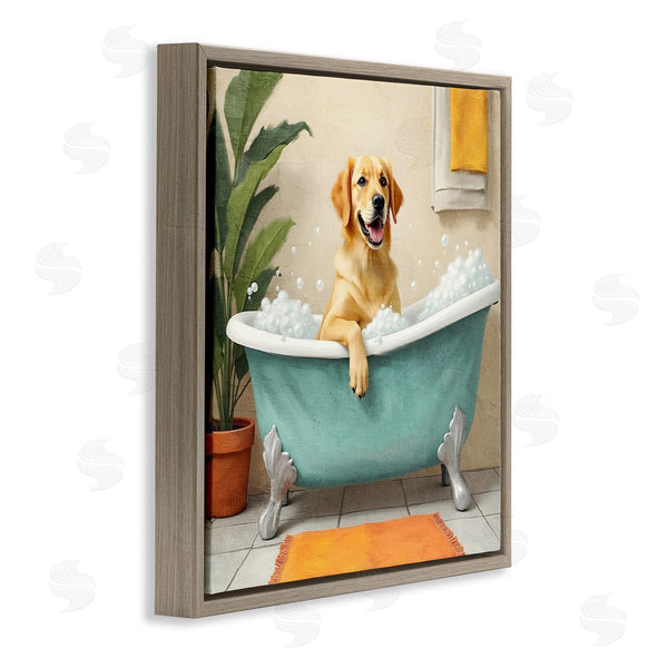 Stupell Industries Kim Allen | Bubble Bath Labrador Dog