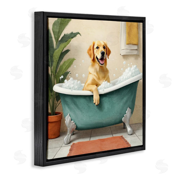 Stupell Industries Kim Allen | Bubble Bath Labrador Dog Wall Art