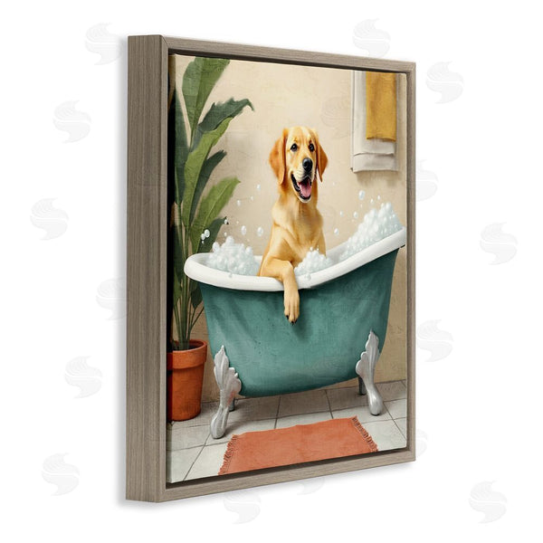 Stupell Industries Kim Allen | Bubble Bath Labrador Dog Wall Art