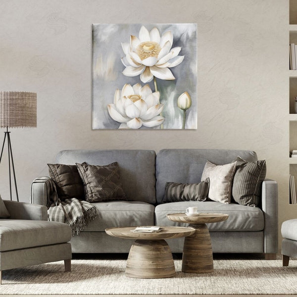 Stupell Industries Kim Allen | Budding White Lotus Wall Art