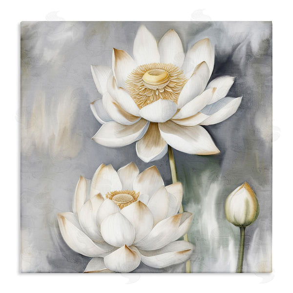 stupell industries Kim Allen | Budding White Lotus Wall Art