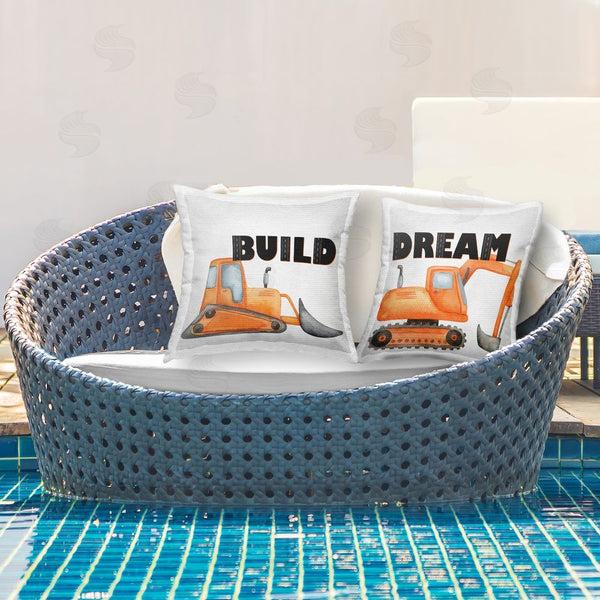 Stupell Industries Kim Allen | Build & Dream Construction Vehicles Printed Throw Pillow