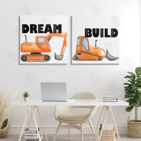 Stupell Industries Kim Allen | Build & Dream Construction Vehicles Wall Art
