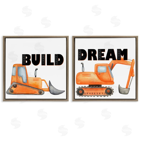 Stupell Industries Kim Allen | Build & Dream Construction Vehicles Wall Art