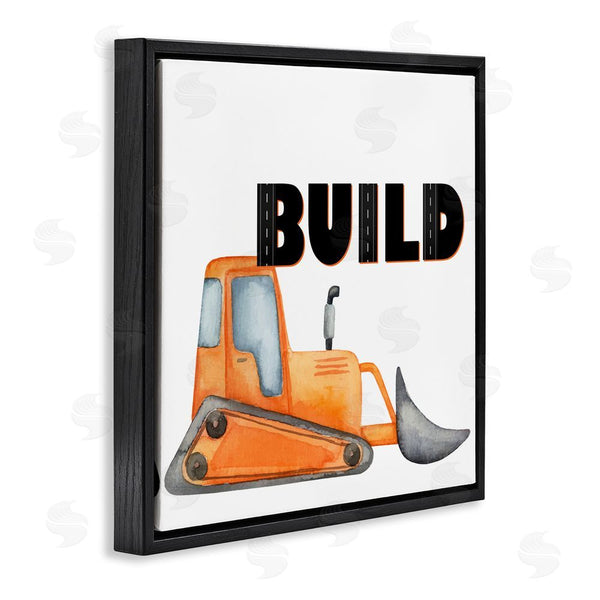 Stupell Industries Kim Allen | Build With Orange Bulldozer Wall Art