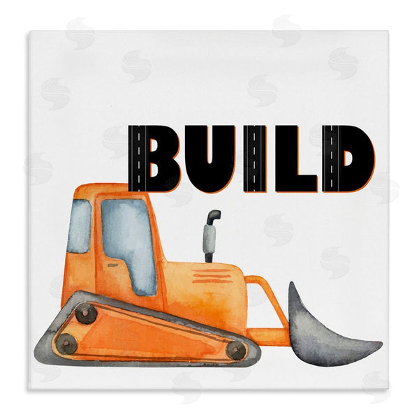 stupell industries Kim Allen | Build with Orange Bulldozer Wall Art