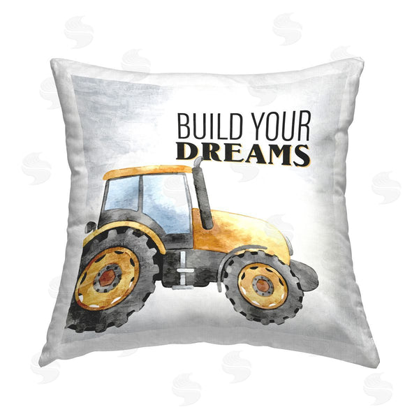 stupell industries Kim Allen | Build Your Dreams Phrase Printed Throw Pillow