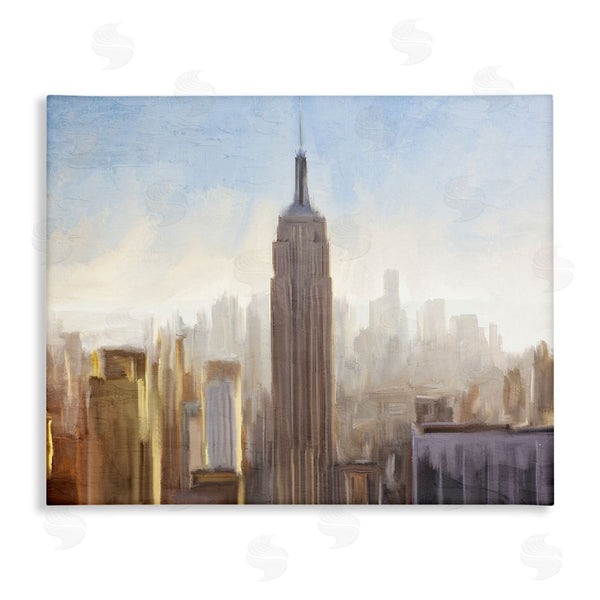 stupell industries Kim Allen | Bustling New York Cityscape Distant Buildings Skyline Wall Art