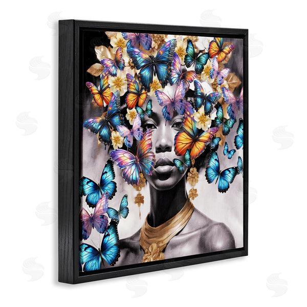 Stupell Industries Kim Allen | Butterfly Flight Female Portrait