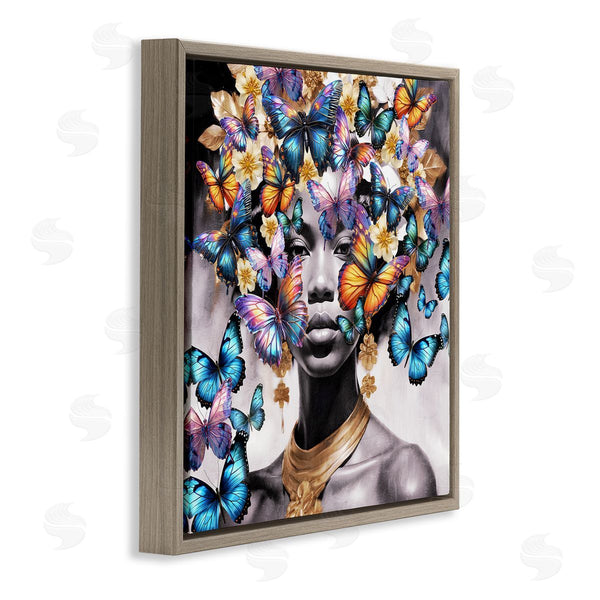 Stupell Industries Kim Allen | Butterfly Flight Female Portrait