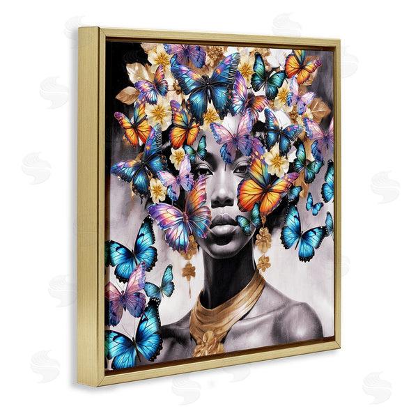 Stupell Industries Kim Allen | Butterfly Flight Female Portrait