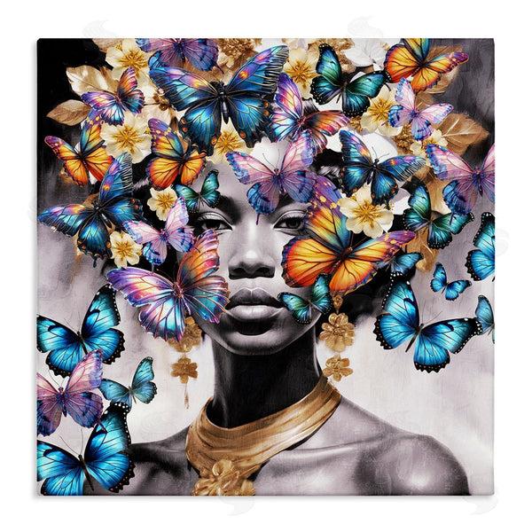 stupell industries Kim Allen | Butterfly Flight Female Portrait